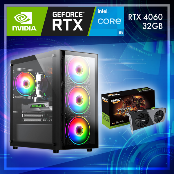 One off Deal Core i5 12400 GAMING PC 32GB 1TB SSD NVIDIA RTX 4060 ACX494