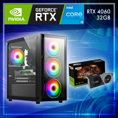 One off Deal Core i5 12400 VR ready GAMING PC 32GB 1TB m.2 NVIDIA RTX 4060 ACX494