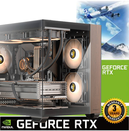 One Off Deal Wood Style 32GB RTX 4070 SUPER Core i7 12700K Gaming PC ACX704