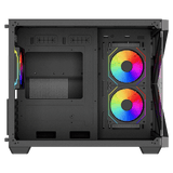 VIDA ARCADE stylish Micro ATX RGB Gaming computer case 360mm AIO support ACC45