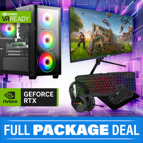 SPRING DEAL RTX 3050 24" Full Core i5 GAMING PC SETUP 32GB GB SSD SPO AC2549