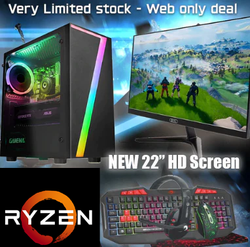 DEAL 9F AMD RYZEN 5 16GB Full Gaming PC Setup SPO Windows 11 SPO AC222