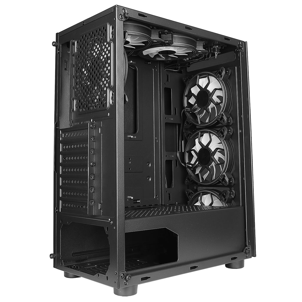 Computer Case Mirage F6 6x RGB Rainbow Fans TG Front and Side Panel AC ...