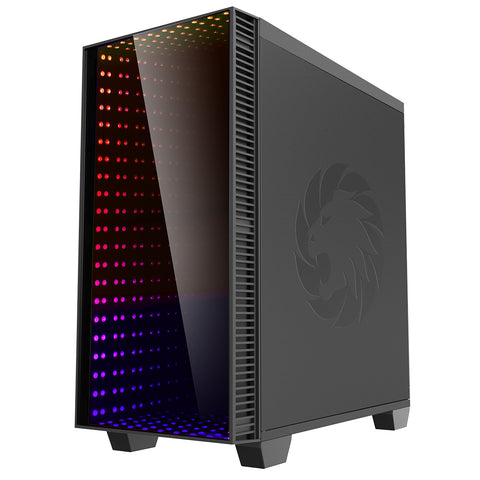 Gamemax Mini Abyss USB3.0 Micro ATX Tower Tempered Glass Gaming Computer  Case w/ 1 x 120mm ARGB LED Fan x Rear (Pre-Installed) 